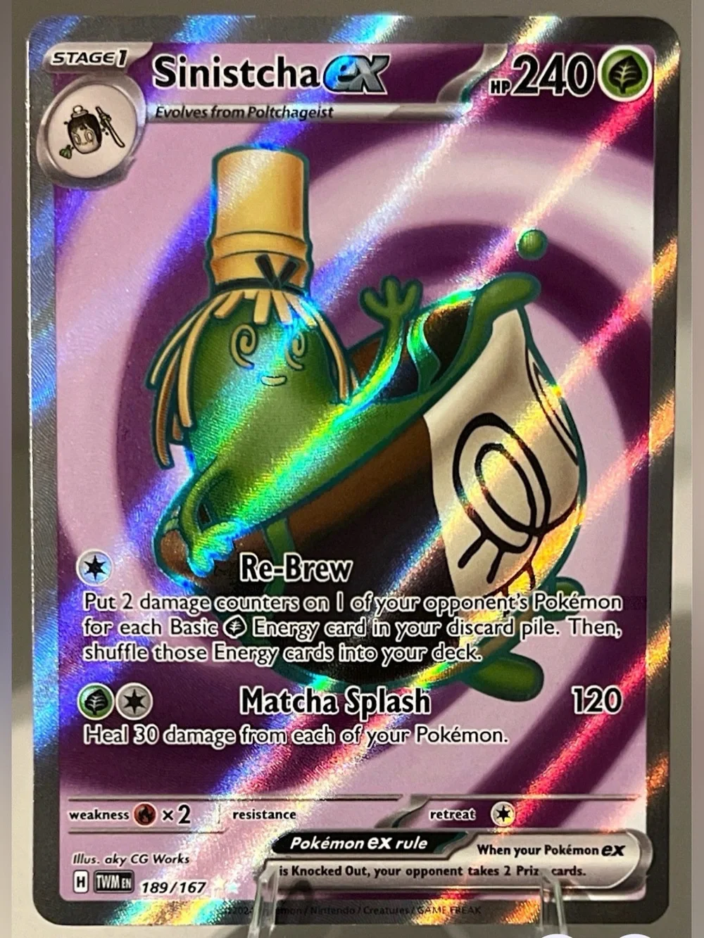 Pokémon TCG: Twilight Masquerade - SINISTCHA EX 189/167 NM